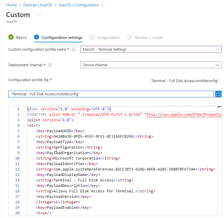 Managed favorites for Microsoft Edge custom profile